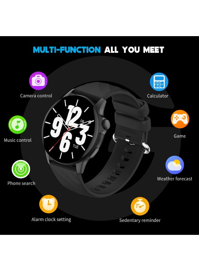 G-Tab GTR4 Smart Watch with Magnetic Strap, 1.39-Inch IPS Touch Display, Bluetooth Calling, Heart Rate & SpO₂ Monitoring, 100 Sports Modes, 1ATM Water Resistant, Android & iOS Compatible - Image 3